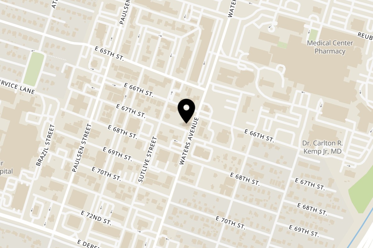 Map showing the location of Latin Chicks Restaurant & Catering on 5205 Waters Ave C in Savannah